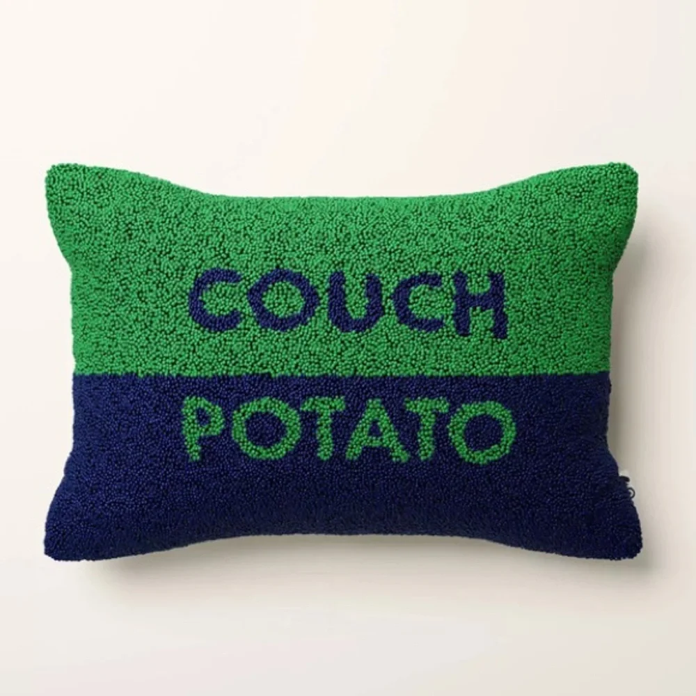 Kate Spade New York x Target COUCH POTATO Beaded Throw Pillow 12x18”